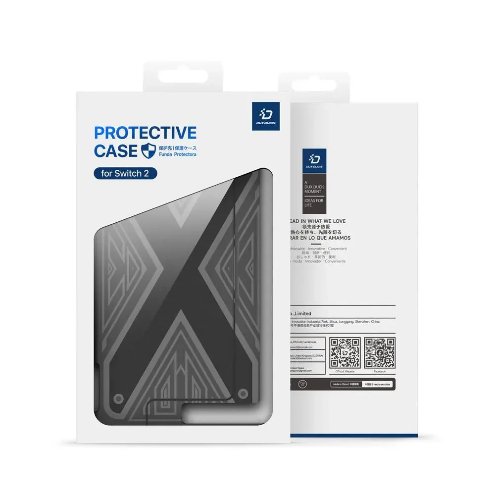 NIB DUX DUCIS Protective Case for Nintendo Switch 2 Black X Design